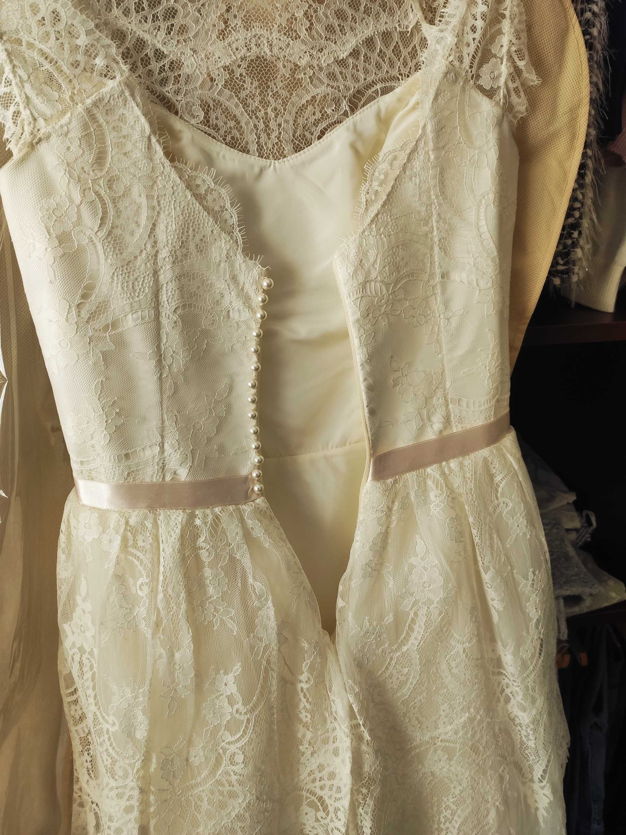 Весільна сукня,  XS, колір айворі, не вінчана