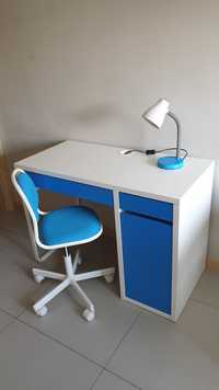 Komplet biurko krzesło lampka