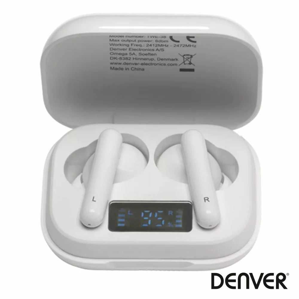 Auriculares Bluetooth 5.0 C/Mic Dock Carregamento Denver