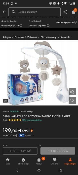 Karuzela 3w1 z projektorem