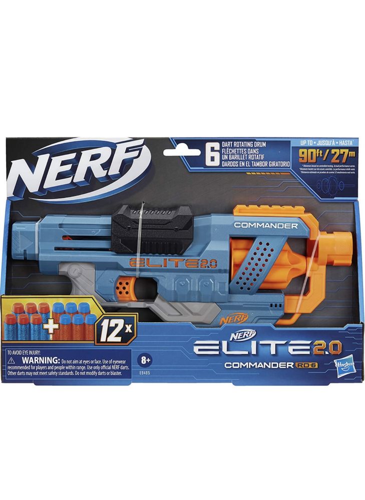 Nerf Elite 2.0 Commander RD-6 Dart Blaster, бластер