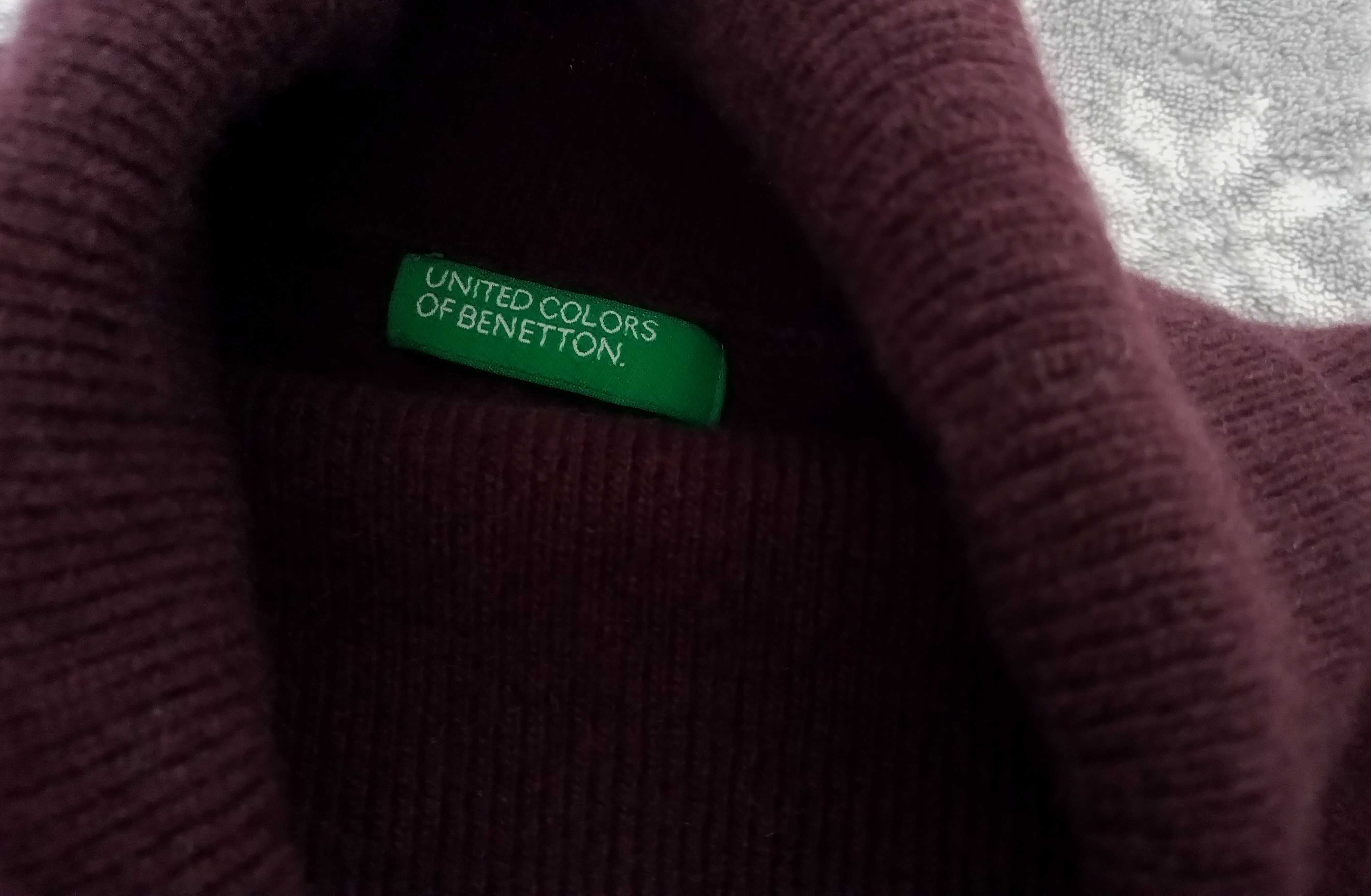 Sweter/golf (100% wełna) z krótkim rękawem, United Colors of Benetton