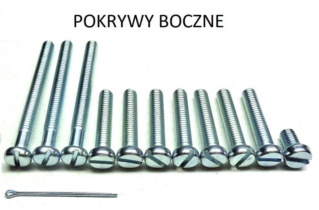 Komplet śrub ocynkowanych silnik motorynka Pony M2
