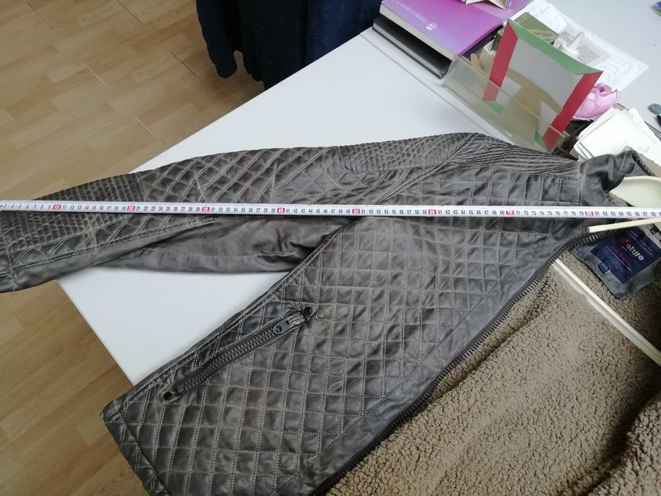 Męska kurtka skórzana z podpinką futrzaną