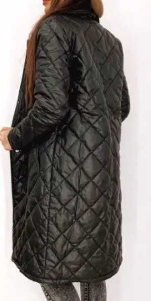 Женское стеганое пальто деми натуральный лебяжий пух 42-44