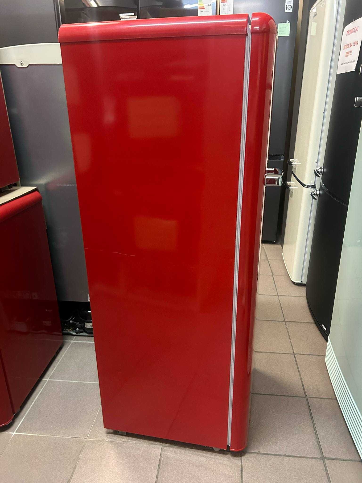 Lodówka Amica RETRO 144 cm wys. Czerwona MOŻLIWA WYSYŁKA