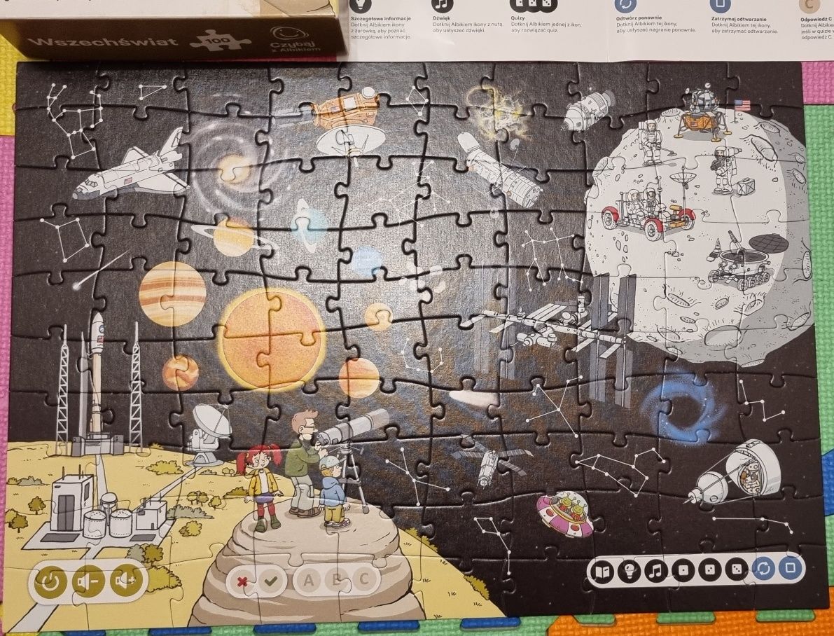 Czytaj z Albikiem. Wszechświat. Puzzle interaktywne