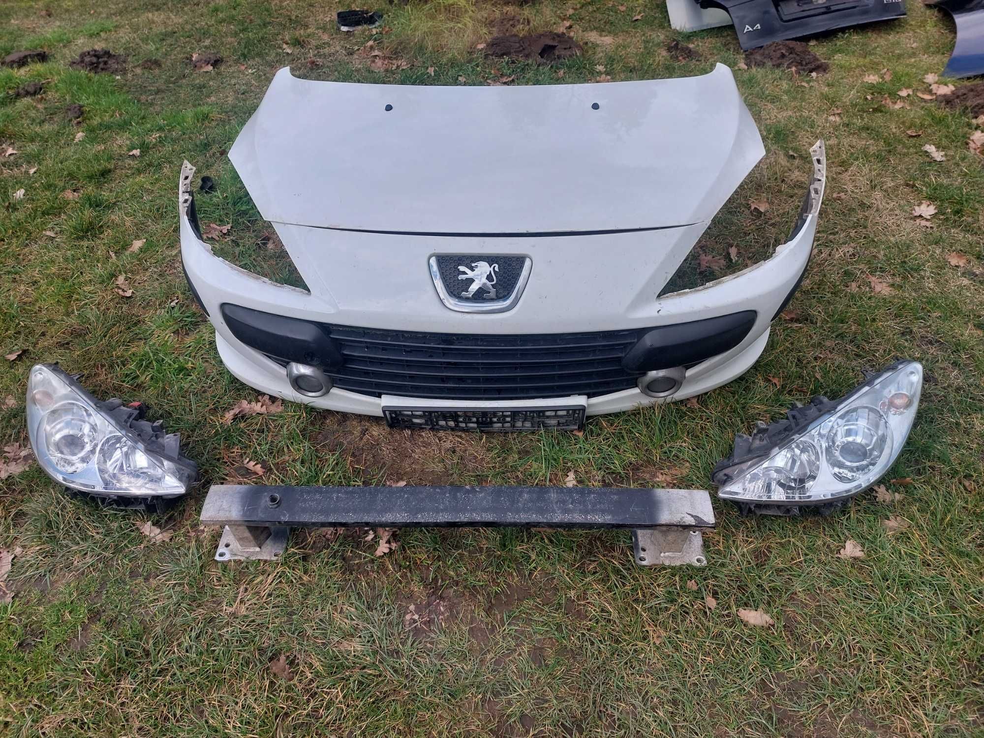 Przód Kpl Maska Zderzak lampy PEUGEOT 307 HB SW Lift 04-08.r EWPB BIAŁ