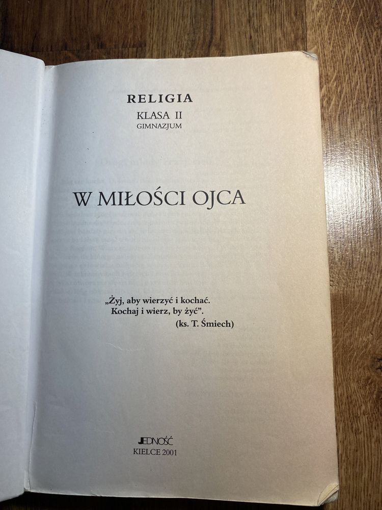 Podręcznik religia klasa II gimnazjum w miłości ojca