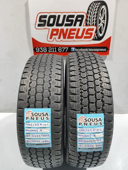 2 pneus semi novos 195-65R16C Bridgestone - Oferta dos Portes