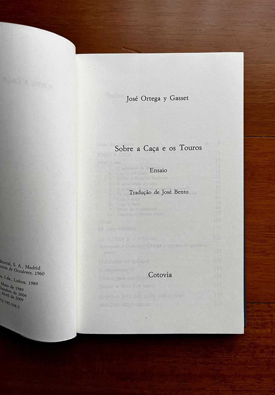 "Sobre a Caça e os Touros" de José Ortega y Gasset