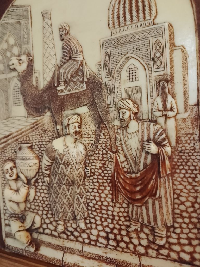 *Wyprzedaż "Stara arabska płaskorzeźba.