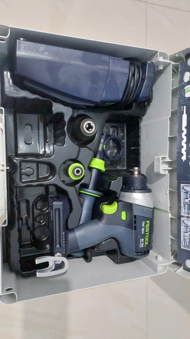 Акумуляторний дриль-шурупокрут Festool Quadrive TDC 18/4-Basic