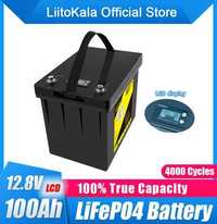 Аккумулятор LiFePO4, LiitoKala, 12V 100ач, с LCD дисплеем, BMS плата