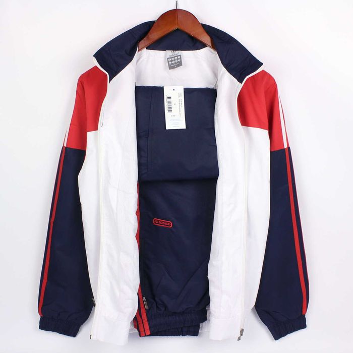 Мужской спортивный костюм, цвет красный/белый/синий, разные размеры