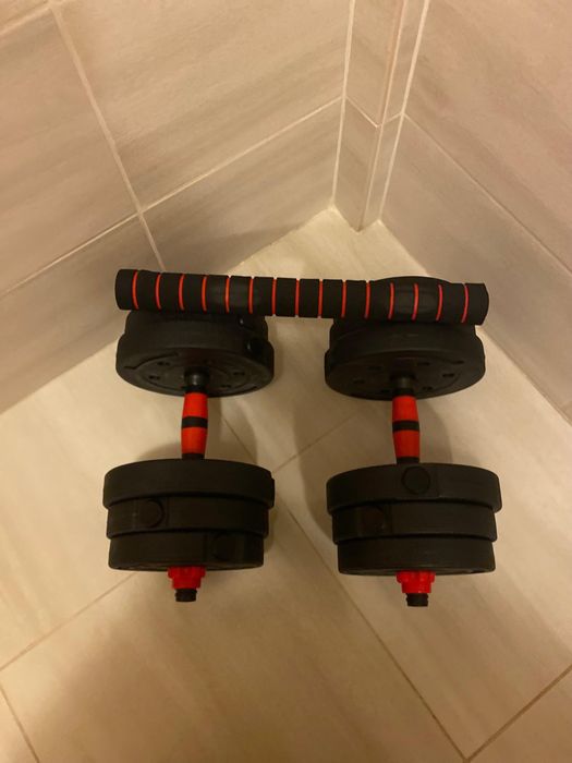 HANTLE 2x10KG regulowane bitumiczne 2w1 sztanga gryf 20KG obciażenia