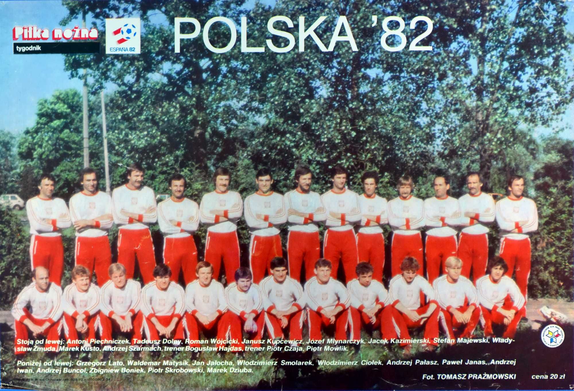 Piłka nożna - POLSKA" 82 - plakat