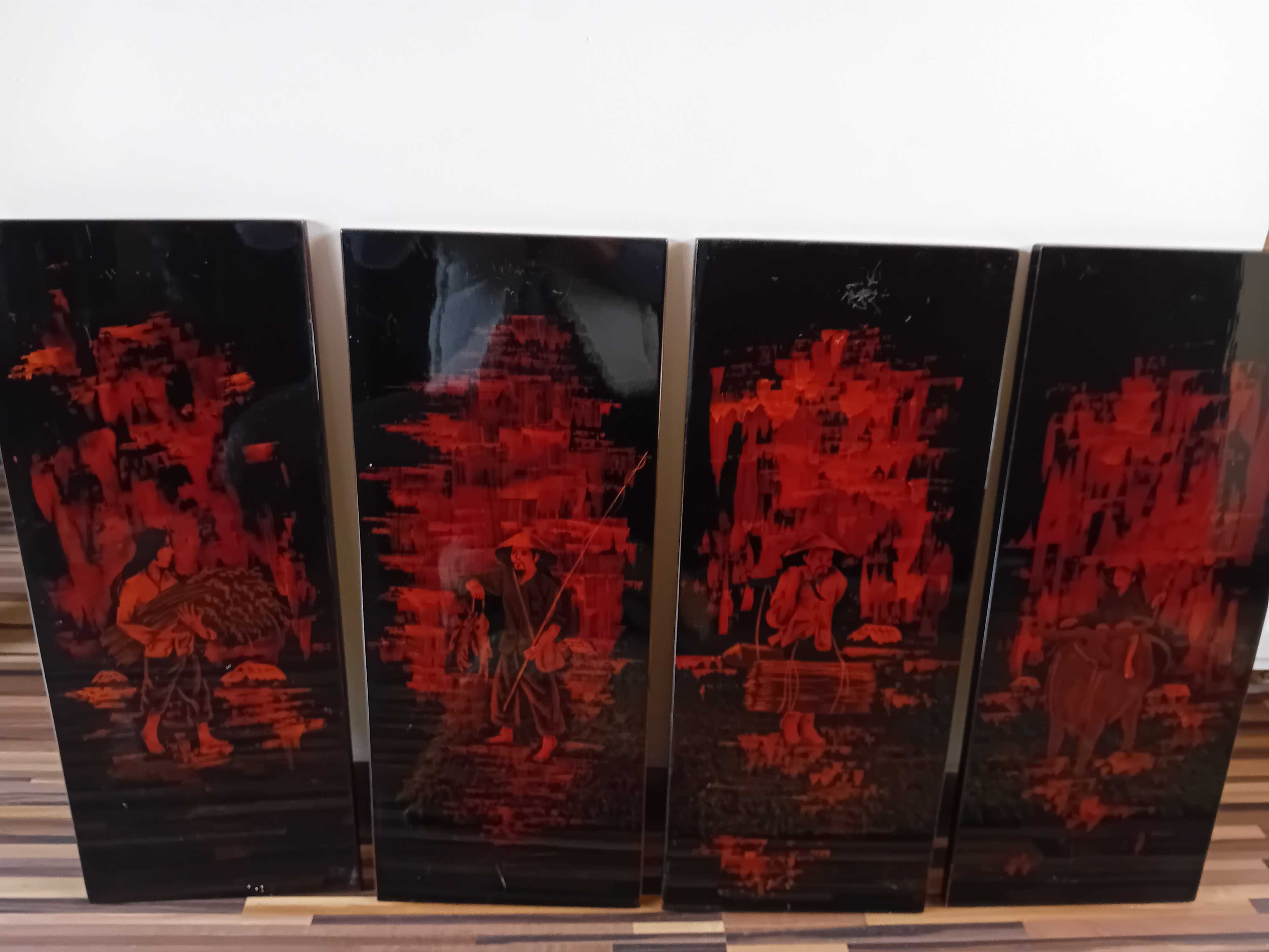 OBRAZY z Laki tematyka orientalna komplet 4 sztuki OKAZJA 50 cm x 20cm