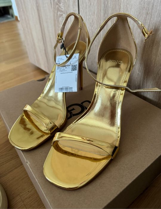 Манго mango босоножки сандали золотые новые