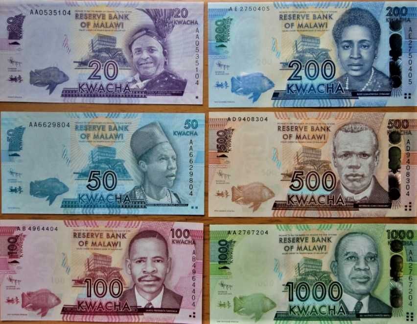 MALAWI 2012 - komplet 6 banknotów UNC!Gratis wysyłka!