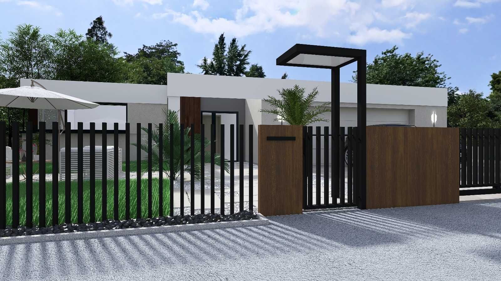Ogrodzenie Grzebieniowe Pionowe nowoczesne ogrodzenie - Vertical