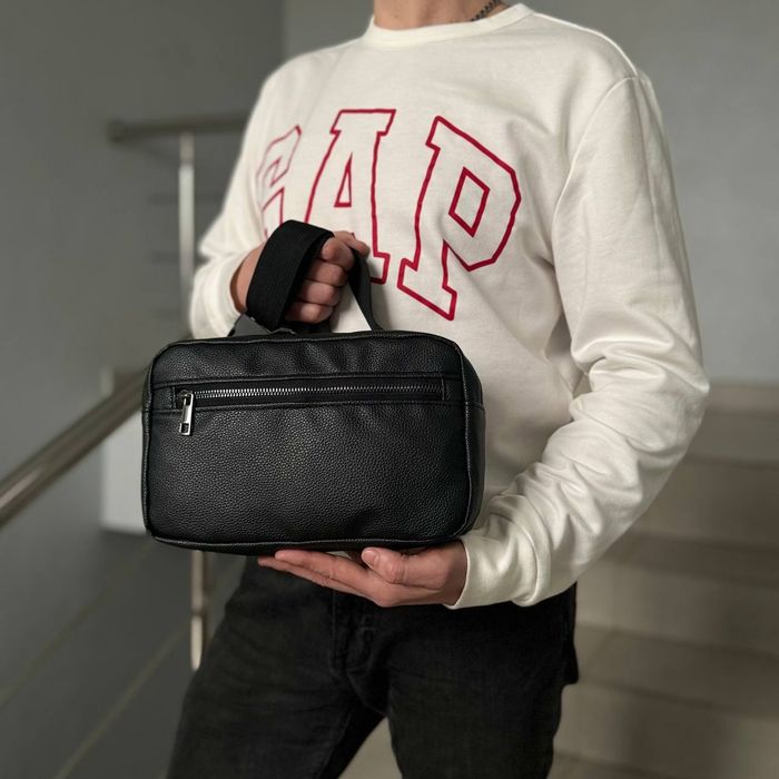 Сумка чорна через плече .Чоловіча барсетка,бананка