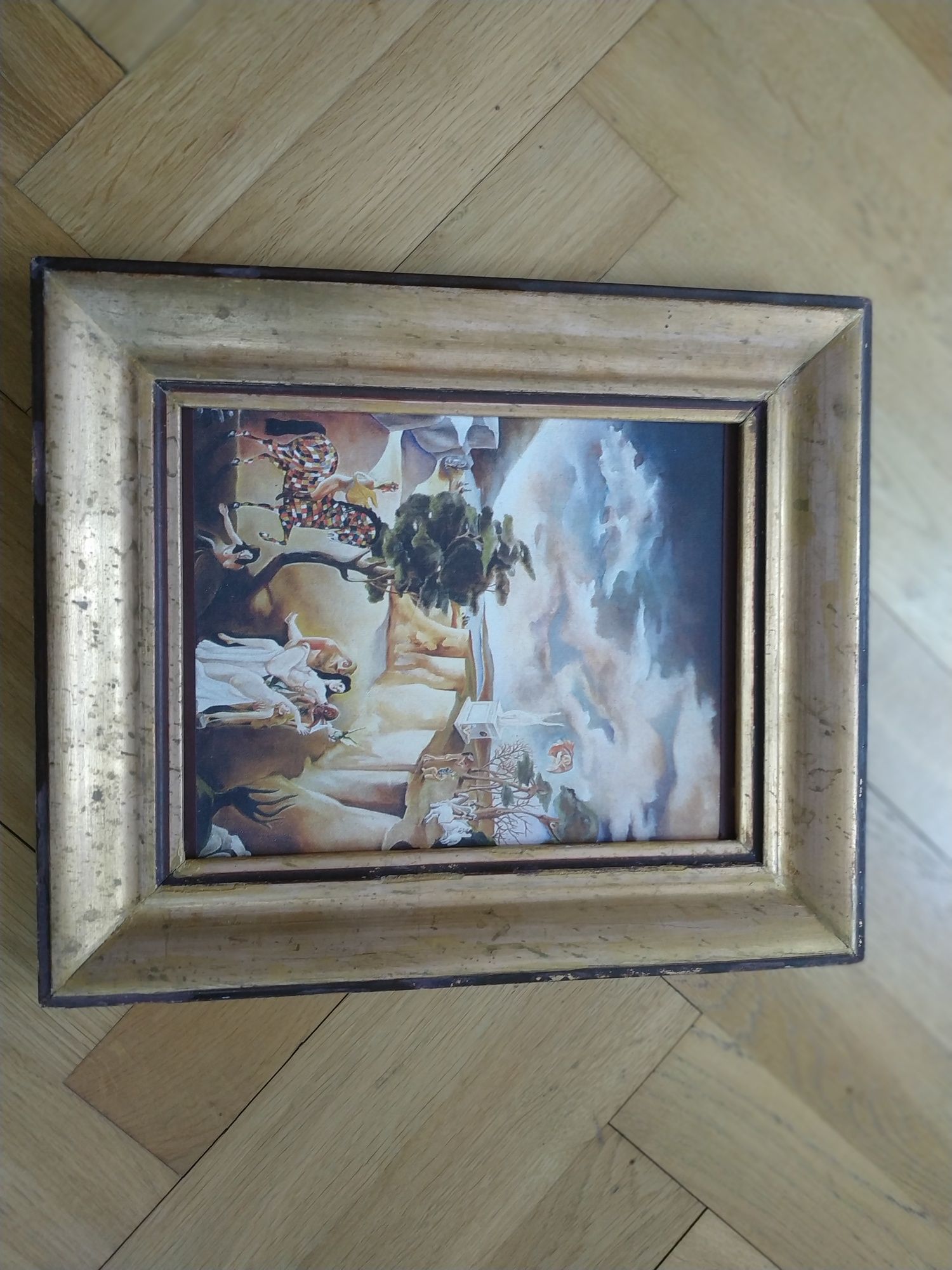 A. Pedro, Rapto na Paisagem Povoada, 1947, wydruk na płótnie w ramie