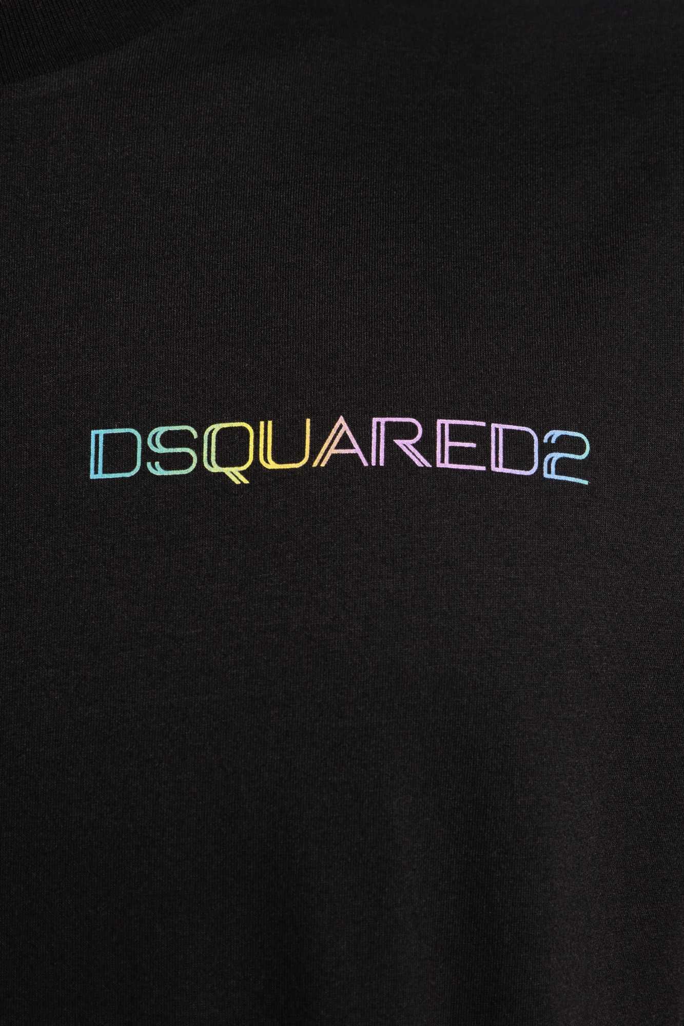 Dsquared2 czarny t-shirt Palm Beach rozmiar L new collection SS25