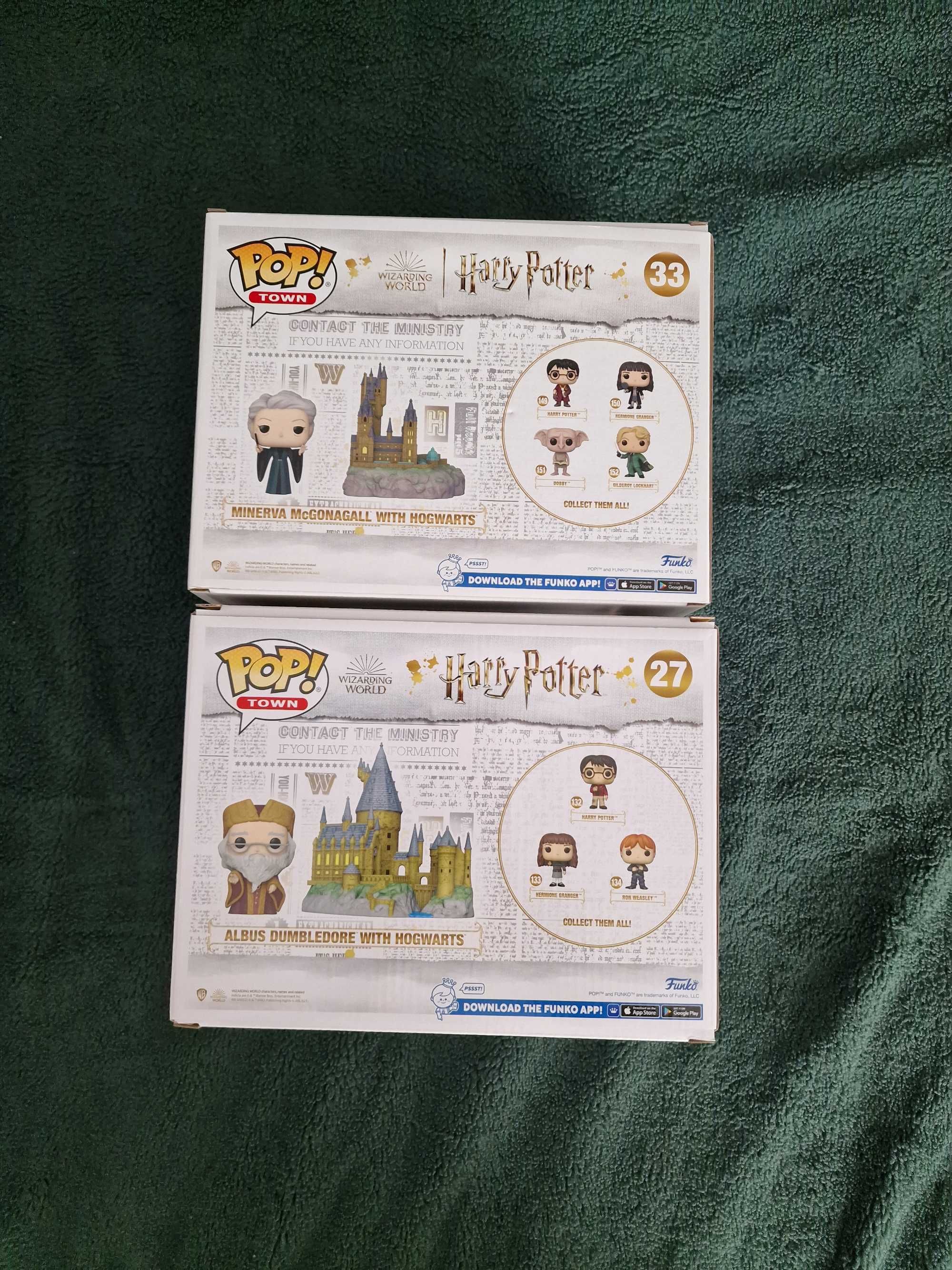 Funko Pop Harry Potter #27 i #33 Dumbledore McGonagall with Hogwart