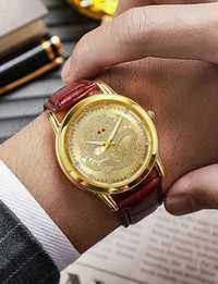 Zegarek Męski Złoty Elegancki