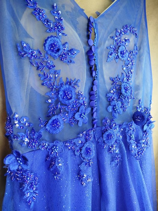 Вечернее платье электрик