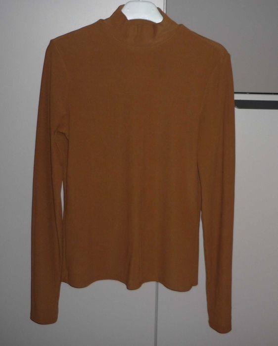 Golf prążkowany camel H&M roz. 36 S
