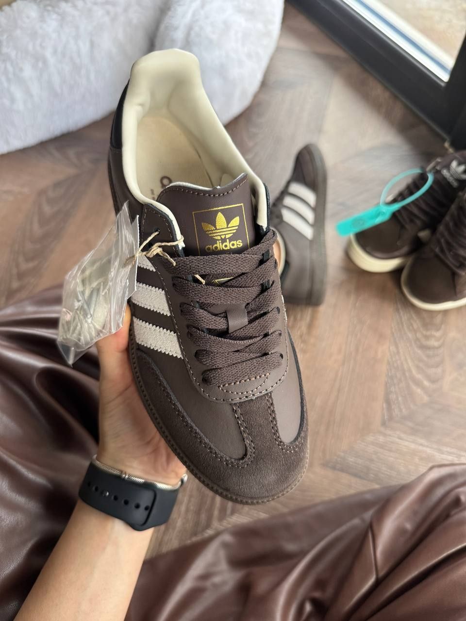 р36-40 Кросівки adidas samba brown beige