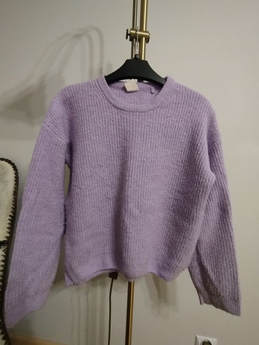 Sweter dziewczęcy fioletowy