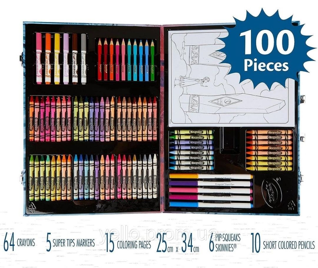 Набір для творчості Crayola Frozen 2 Inspiration art case 100 позицій