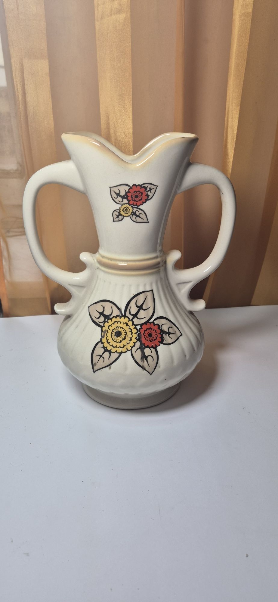 Polski Związek Motorowy PZM PRL porcelitowy wazon Chodzież z logo