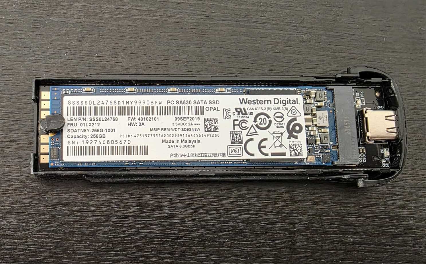 Disco Externo SSD M.2 256GB WD
