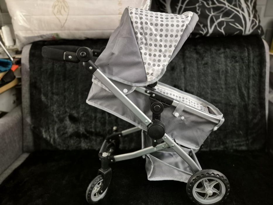 Zabawkowy Wózek dla lalek + lalka szmaciana