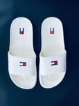 Мужские шлепанцы Tommy Hilfiger белые легкие тапочки томи хилфигер