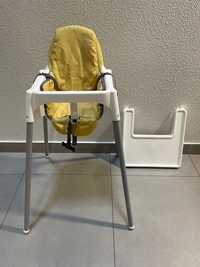 Krzesełko do karmienia Ikea Antilop z tacką i siedziskiem