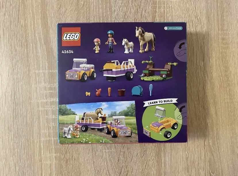 Nowe Lego Friends 42634 Przyczepa na konia i kucyka.