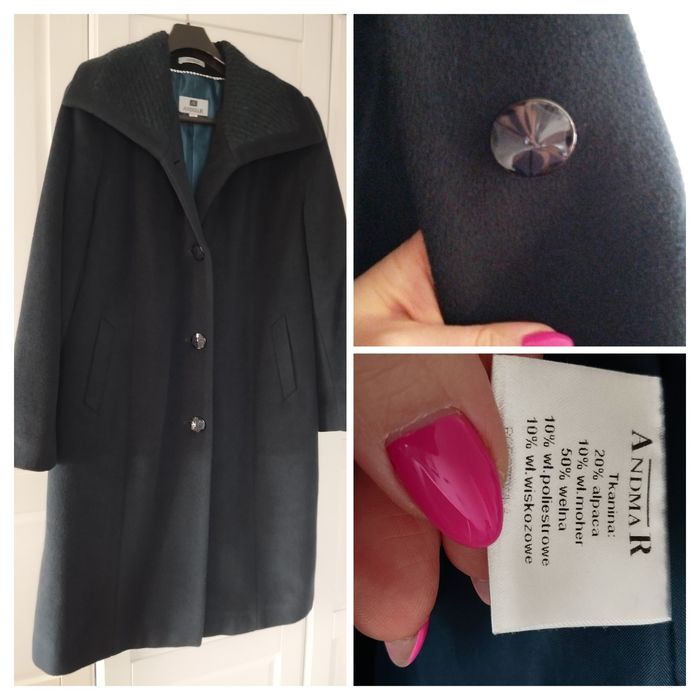 Płaszcz nowy ANDMAR XXL wełna alpaka