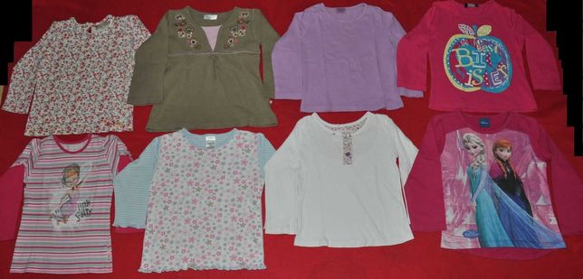 8 szt.bluzki R.92-98( 2-3 lat)komplet-16zł, Disney,M&S, F&F, bluzeczka