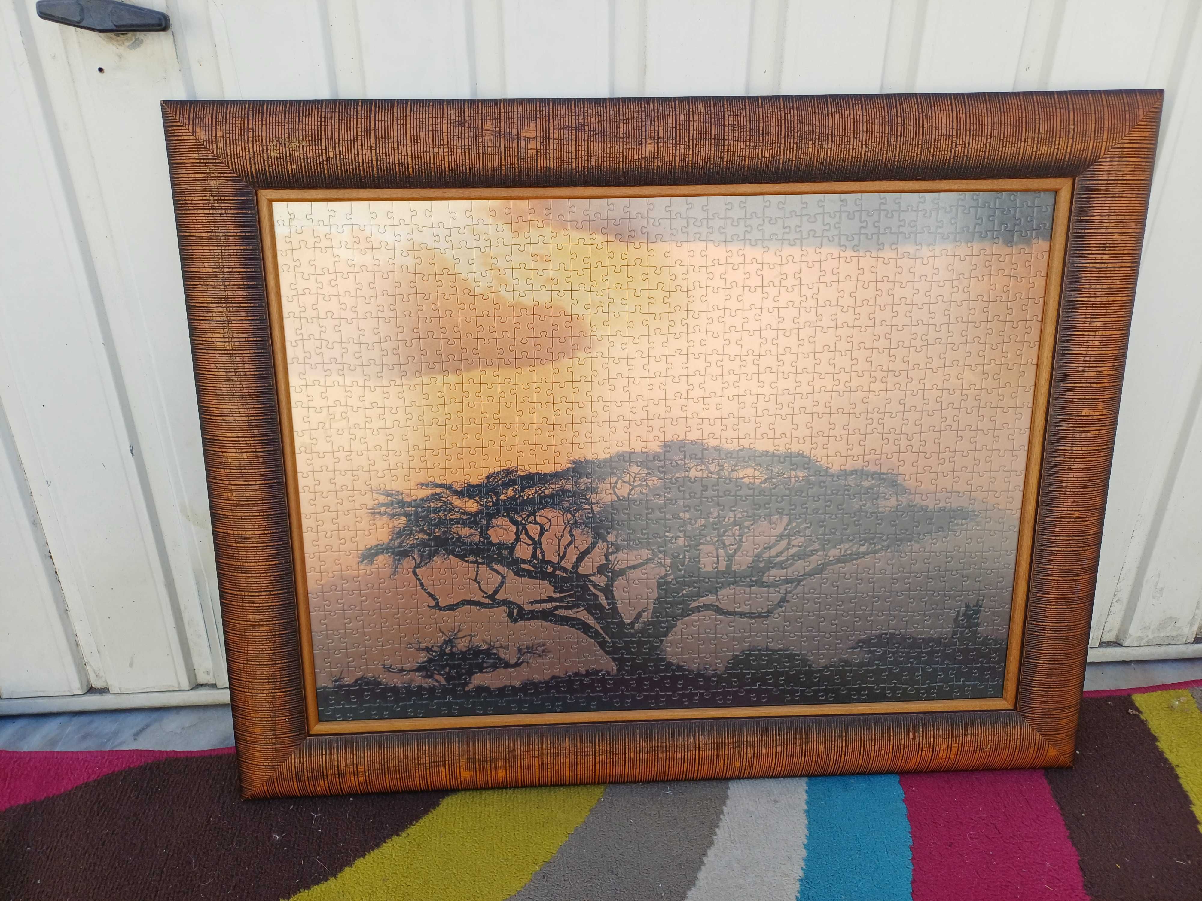 Quadro com paisagem em puzzle