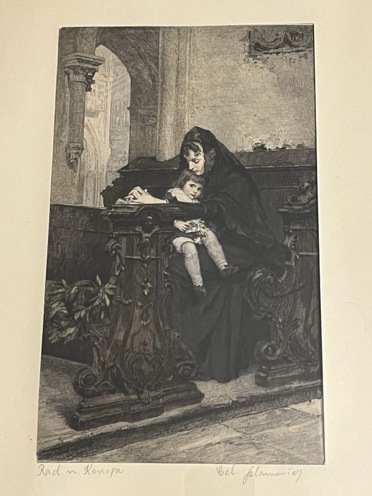 Akwaforta „ Modlitwa wdowy”