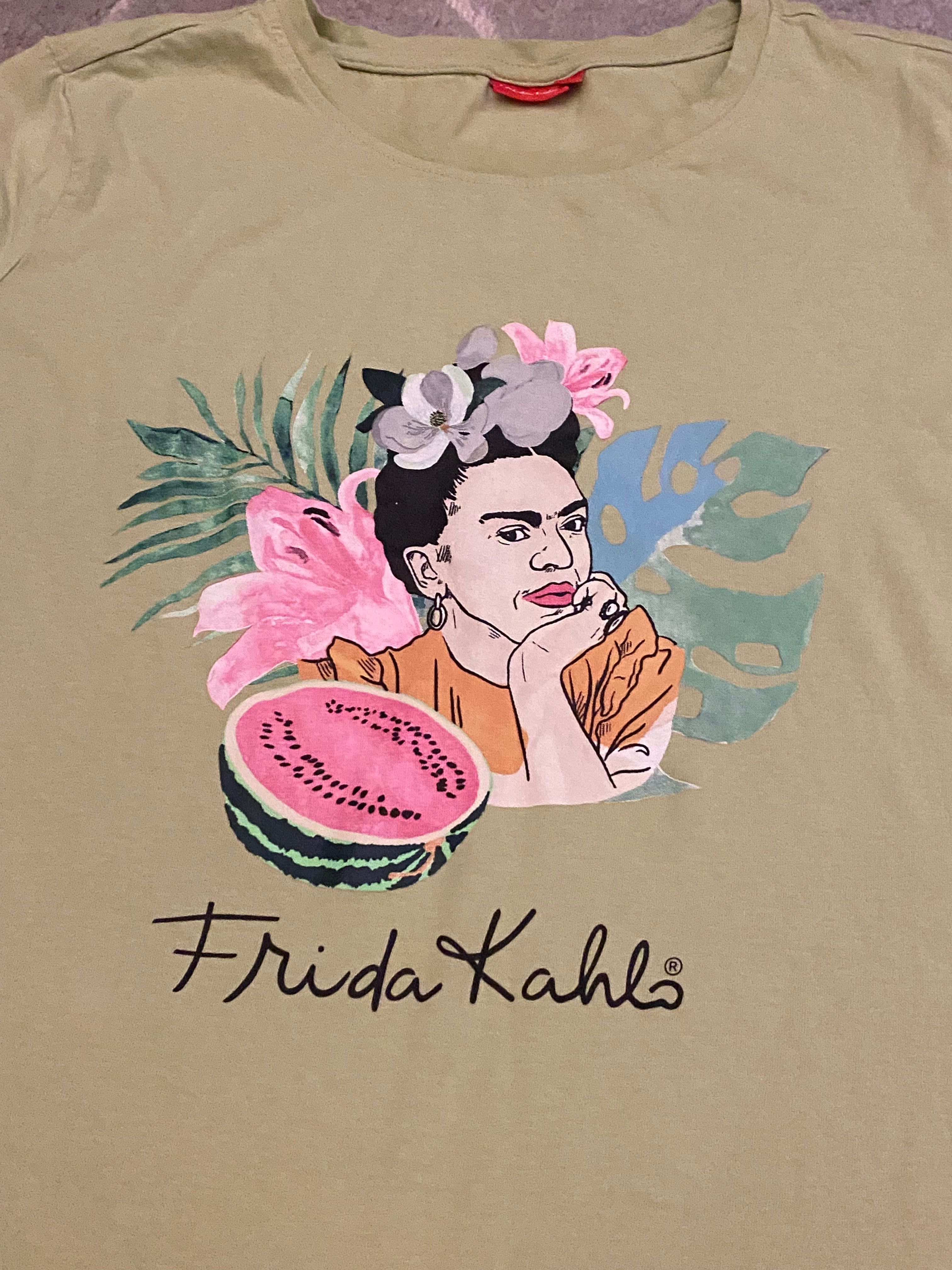 zielony T-shirt Frida Kahlo r. S