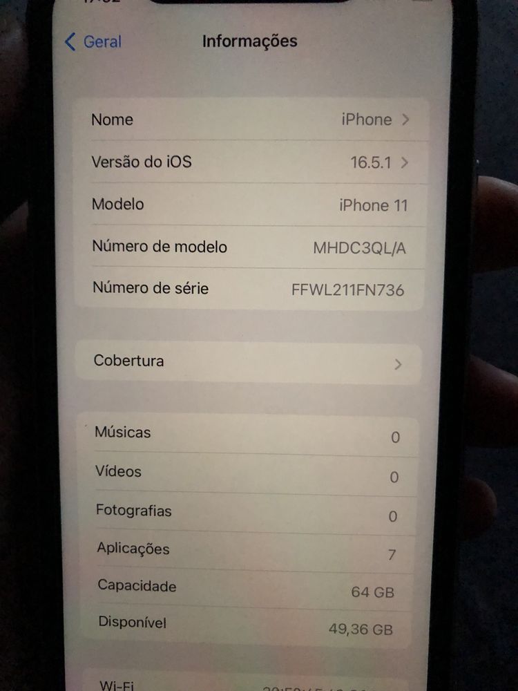 iPhone 11 Branco 64 Gb