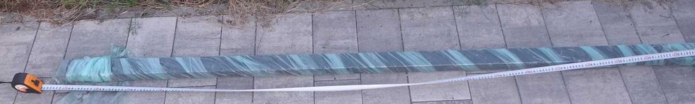 Słupek ogrodzeniowy 220 cm 4x6cm czarny, nowy.