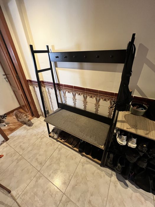 Conjunto de sapateira com banco