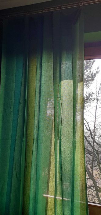 Zasłony długie Nowe odcienie zieleni pasy